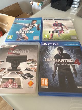 PS4|PS3 Juegos: FIFA 19, FIFA 15, Uncharted 4
