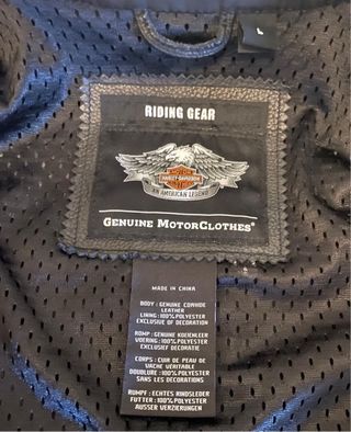 Chaqueta Harley Davidson cuero negra L