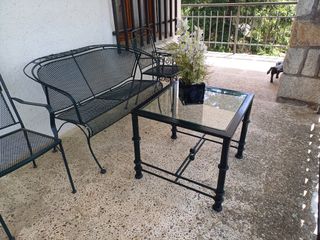 Mesa de forja jardín