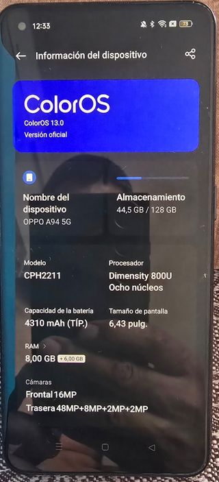 OPPOA94 5G - 128GB - Come nuovo