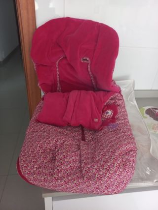Saco bebé invierno rosa