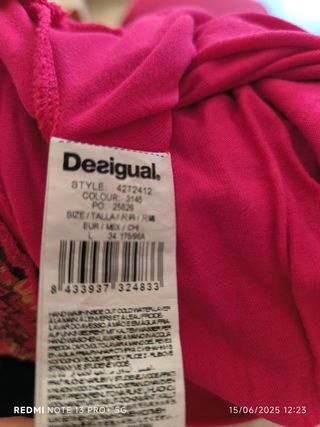 Camiseta Desigual rosa estampada