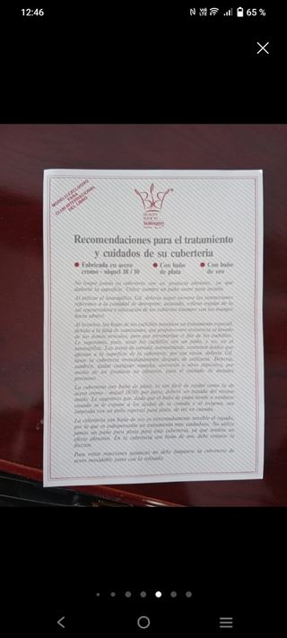 Cubertería completa 12 servicios chapado en oro