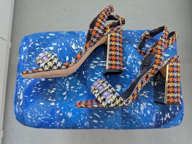 Sandalias tacón multicolor River Island 38.