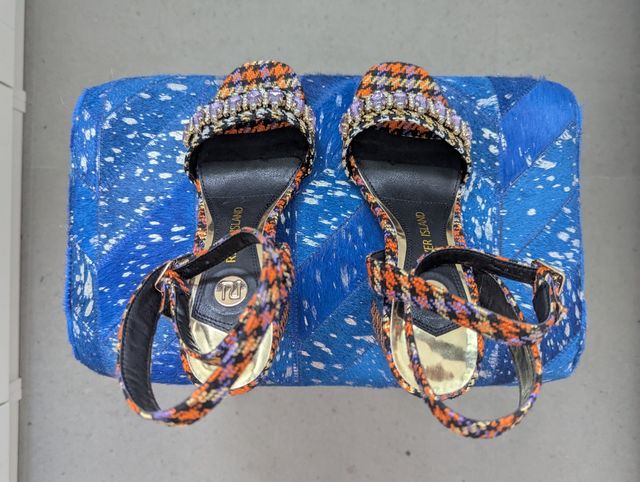 Sandalias tacón multicolor River Island 38.