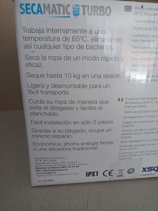 Secadora portátil Secamatic Turbo