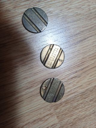 3 Fichas Telefónicas Antiguas