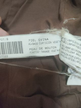 Cazadora cuero marrón Zara - Talla S