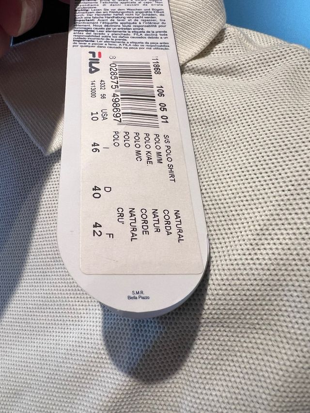 Polo Fila beige tg.S nuova color panna