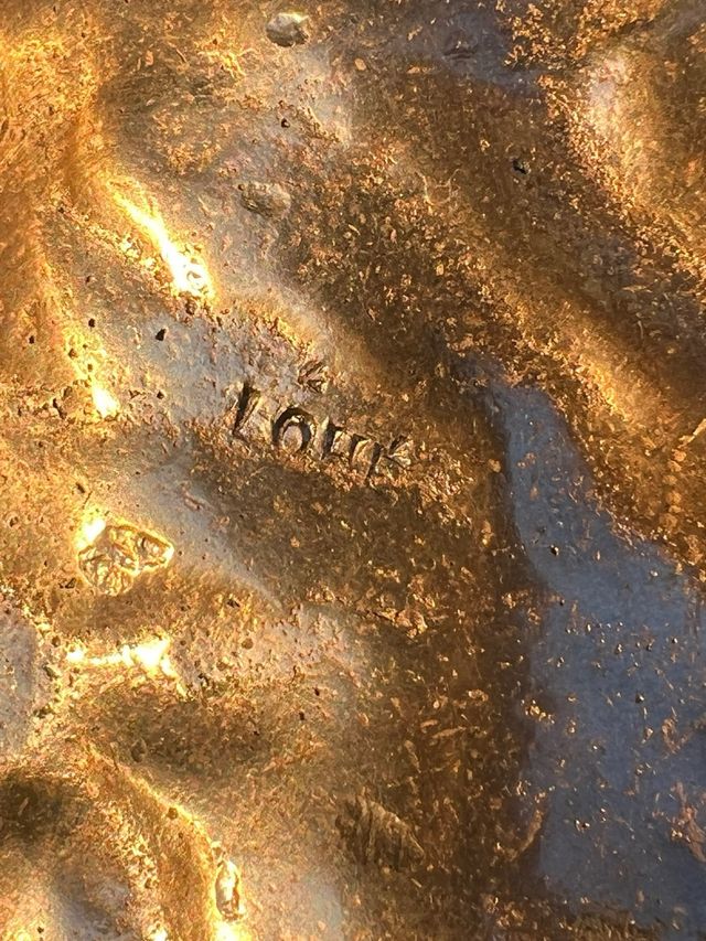 Lampada scultura brinzo dorato