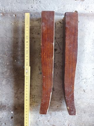 Piedi legno mobili - 2 pezzi