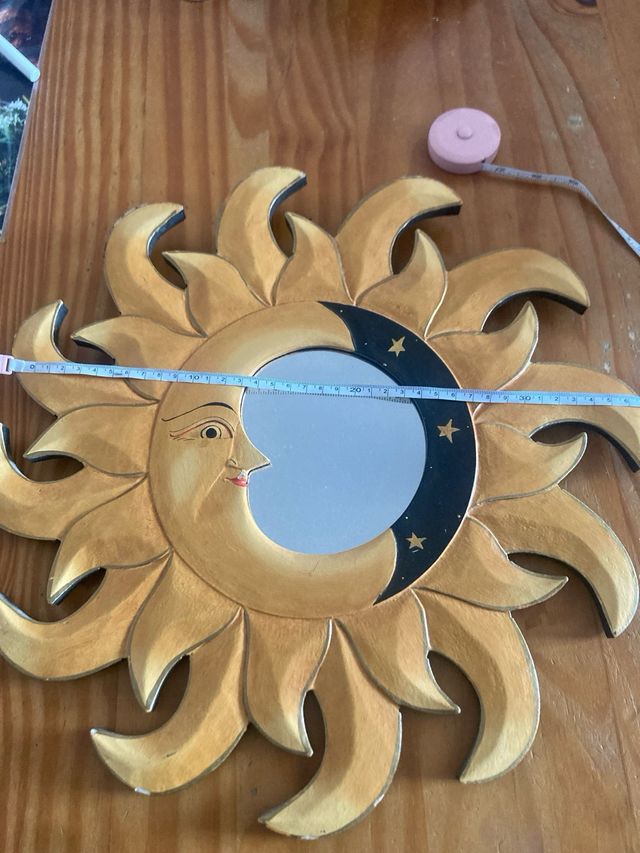 Espejo Sol - Decoración madera