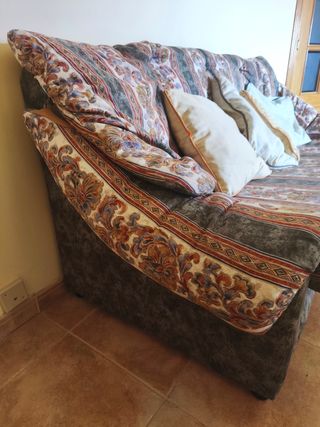 Sofá cama 3 plazas, estampado floral
