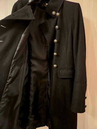 Cappotto stile militare nero