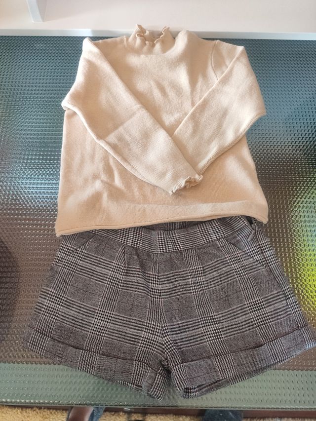 Conjunto niña 4 años: jersey+shorts