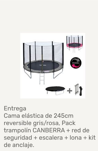 Cama elástica Happy Garden 245cm reversible