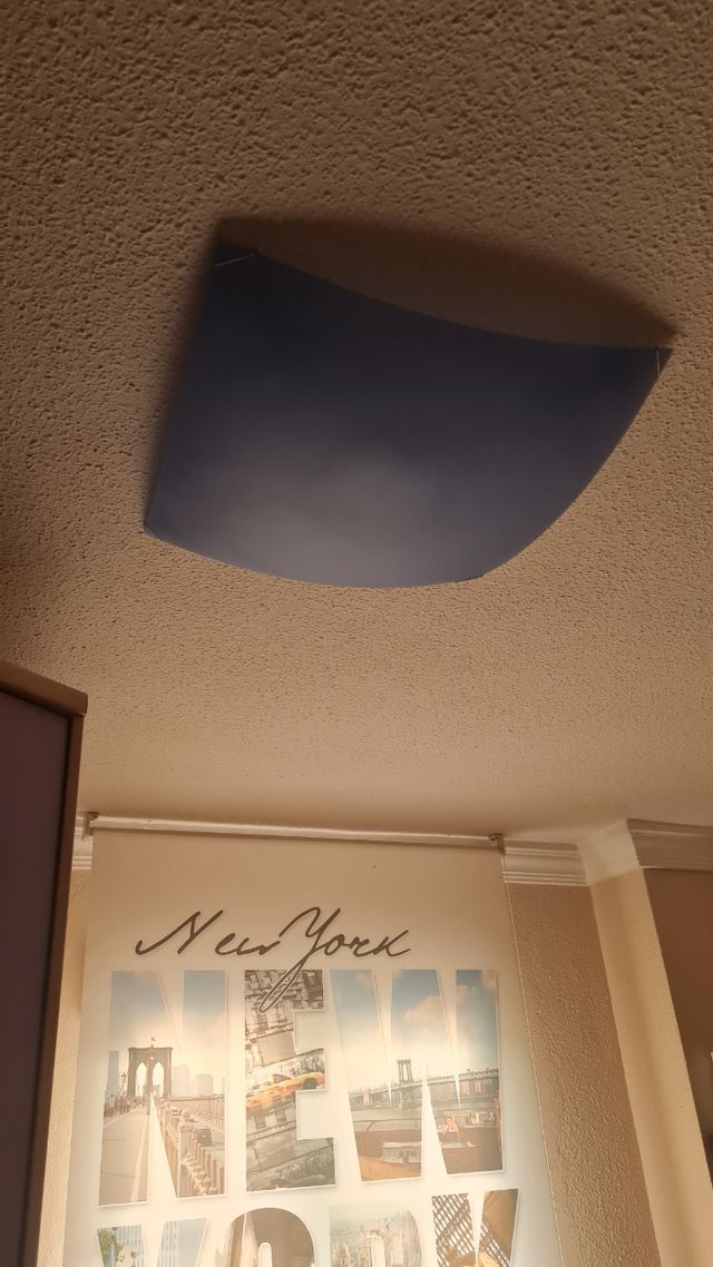 Plafón cristal azul - Lámpara techo