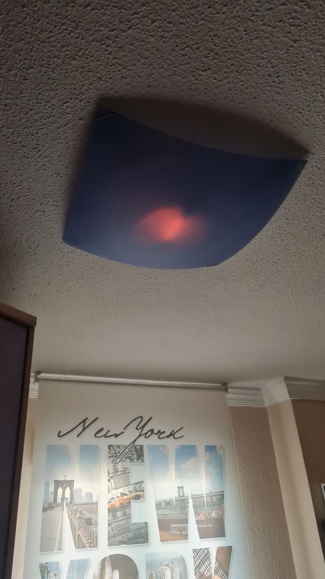 Plafón cristal azul - Lámpara techo