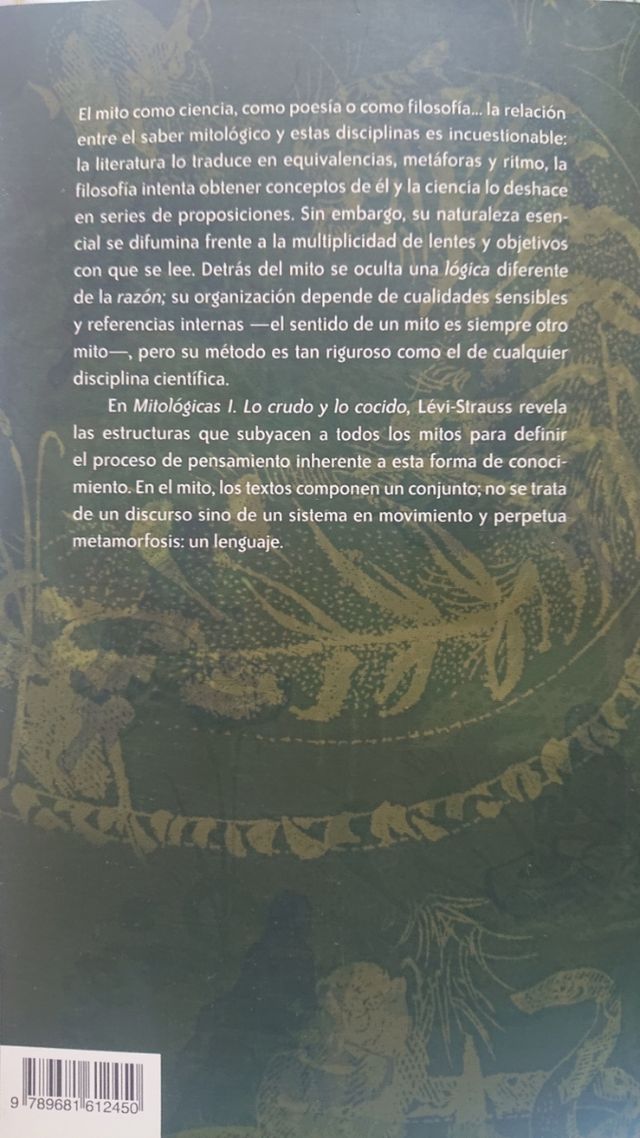 Mitológicas, I : lo crudo y lo cocido (Antropol...
