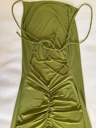 Vestido largo fiesta - verde oliva