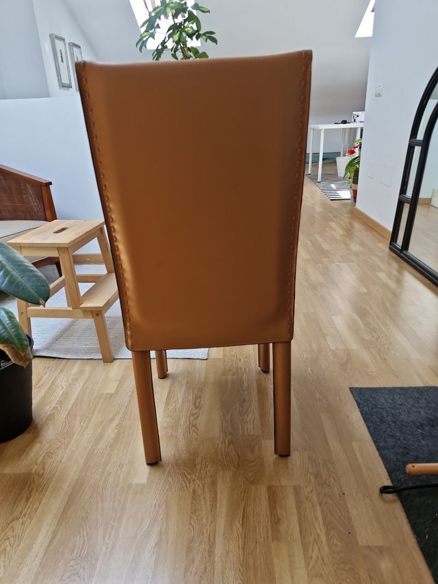 Silla ROCHE BOBOIS piel beige