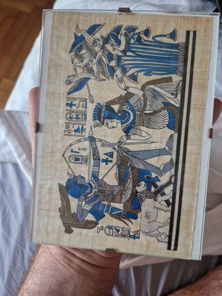 Papiro egizio incorniciato