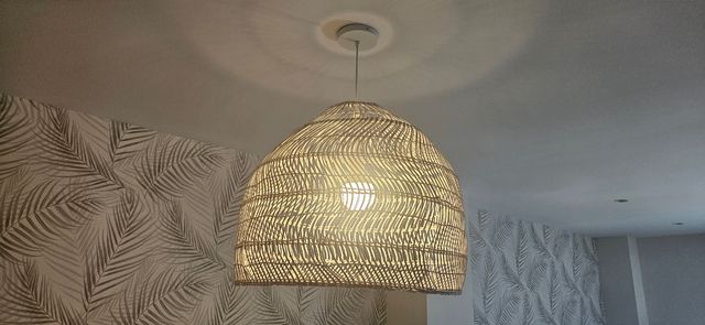 Lámpara techo mimbre Maison du Monde