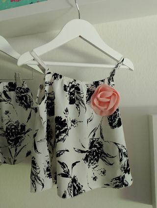 Completo estivo bambina 90cm bianco/nero