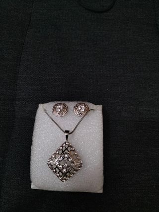 Collar y pendientes plata