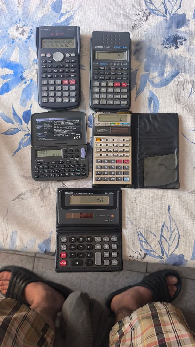 Lotto 5 calcolatrici vintage