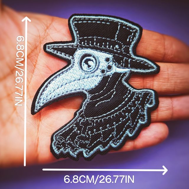 Parche bordado médico peste negra