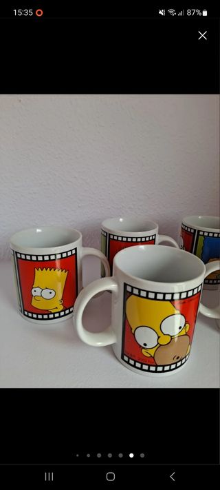 Tazas, vasos y jarra cristal Los SIMPSON. 
