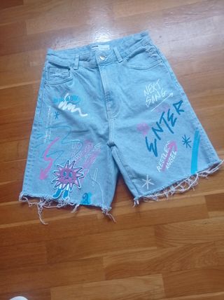 Shorts Vaqueros pintados a mano