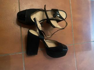 Zapatos tacón negros 36, usados una vez