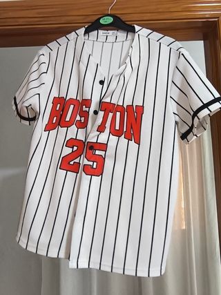 Camisa béisbol Boston 25 niño/niña 10-11