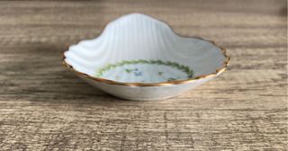 Piattino porcellana Limoges - decoro floreale