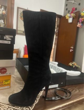 Stivali Mugnai camoscio neri tg 40