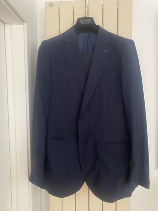 Traje Purificación García azul - talla 52