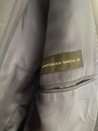 Traje Purificación García azul - talla 52