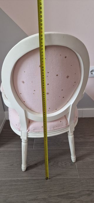 Sedia per bambini bianca shabby chic romantica