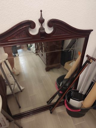 Espejo vintage madera marrón