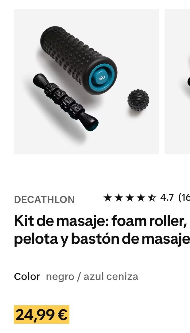 Kit Masaje: Rodillo, Roller, Bola