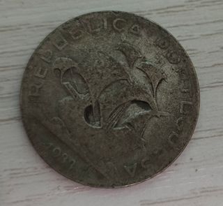Moneda 5 Escudos Portugal 1933 Plata