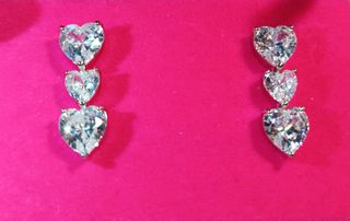 Pendientes corazón brillantes
