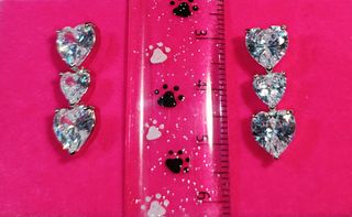 Pendientes corazón brillantes