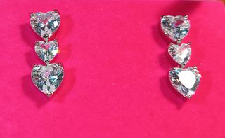 Pendientes corazón brillantes