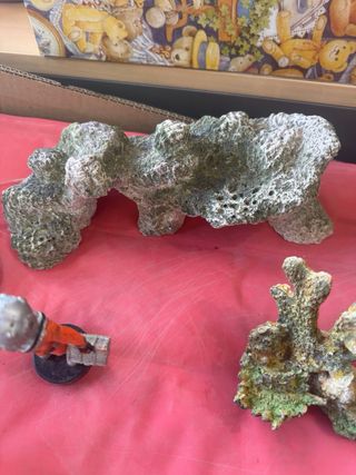 Decoracion acuario marino - 8 piezas