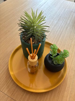 Decoración mesa: 2 plantas artificiales