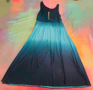 Vestido azul degradado fiesta