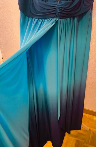 Vestido azul degradado fiesta